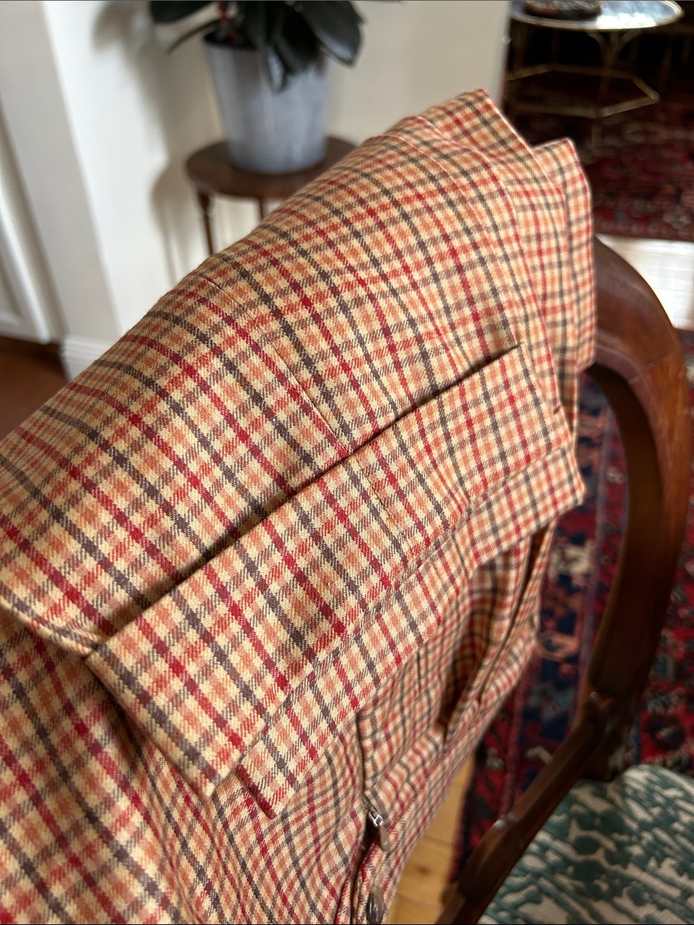 Laura Ashley Floral Knit Sweater & Plaid Pants - Picture 11 of 13